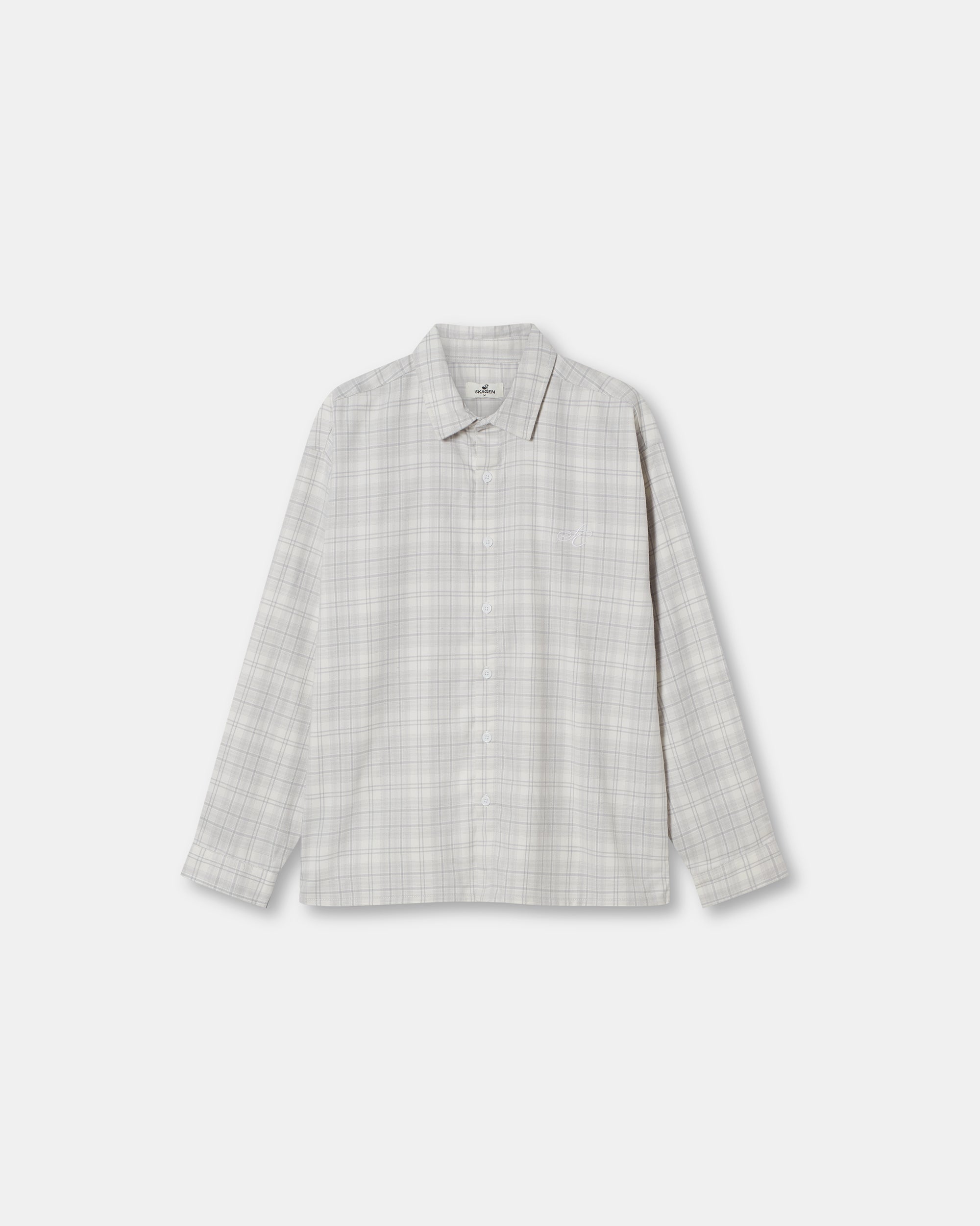 Checked Flannel shirt White